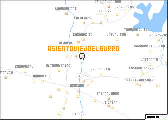 map of Asiento Viejo El Burro