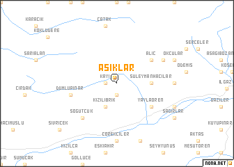map of Aşıklar