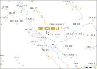 map of Asim Zeneli