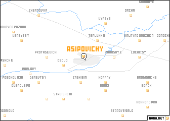 map of Asipovichy