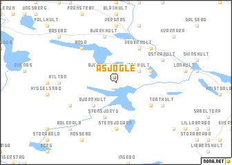 map of Åsjögle