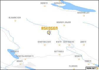 map of Åskogen