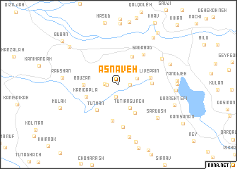 map of Asnaveh