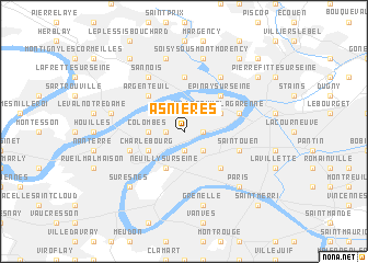 map of Asnières