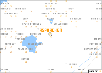 map of Aspbäcken