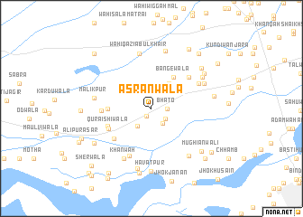 map of Asrānwāla