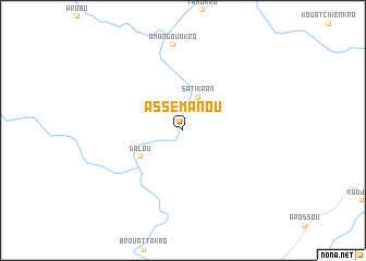 map of Assémanou