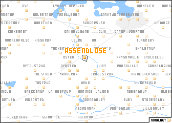 map of Assendløse
