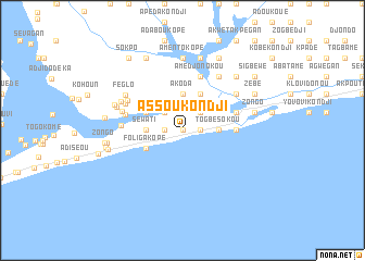 map of Assou Kondji
