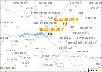 map of Asszonyvár