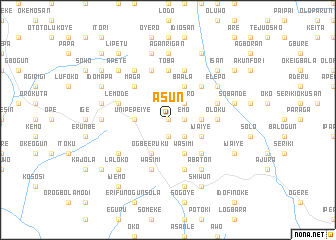 map of Asun