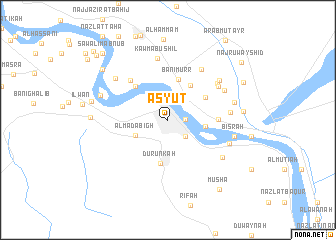 map of Asyūţ