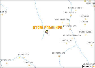 map of Atablèndoukro