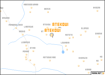 map of Atékou I