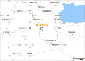 map of Athíkia