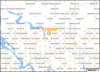 map of Ātigaon