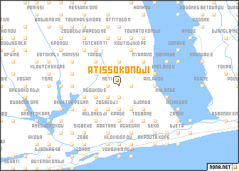 map of Atisso Kondji