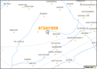 map of Atshiyāna