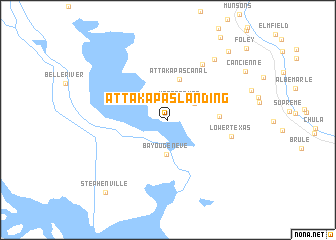 map of Attakapas Landing