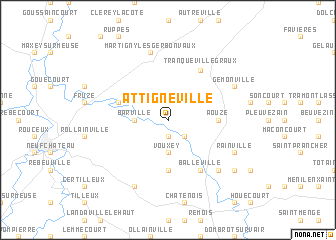 map of Attignéville