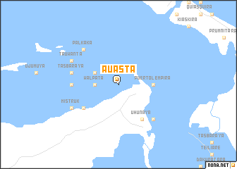 map of Auastá