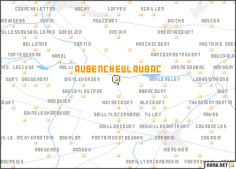 map of Aubencheul-au-Bac