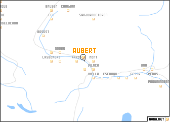 map of Aubert