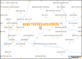 map of Aubeterre-sur-Dronne