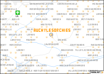 map of Auchy-lès-Orchies