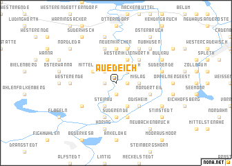 map of Auedeich