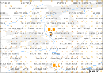 map of Aue