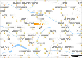 map of Augères