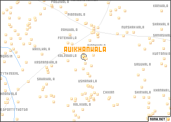 map of Auikhānwāla