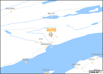 map of Aune