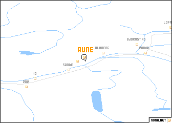 map of Aune