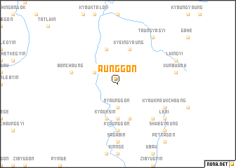 map of Aunggon