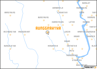 map of Aunggrawywa