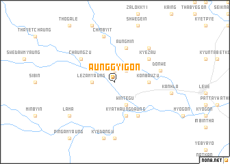 map of Aunggyigon