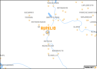 map of Aurelio