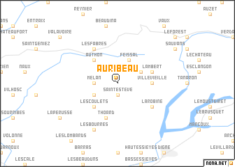 map of Auribeau