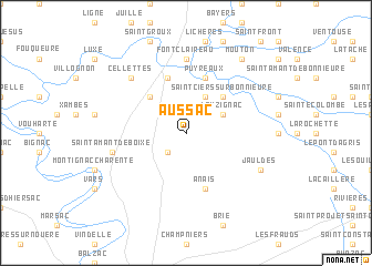 map of Aussac