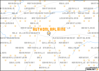 map of Authon-la-Plaine