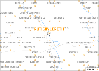 map of Autigny-le-Petit