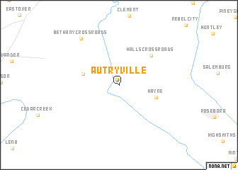 map of Autryville