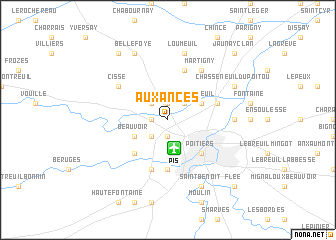 map of Auxances