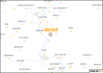 map of Auxier