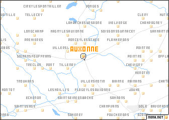 map of Auxonne