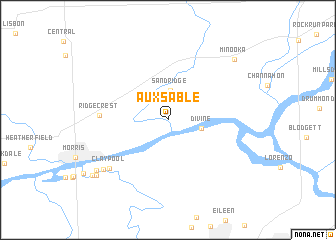 map of Aux Sable