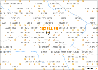 map of Auzelles