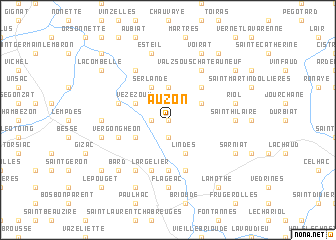 map of Auzon